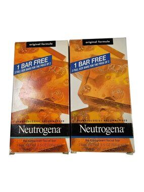 Neutrogena 6-Bars Transparent Facial Soap Original Formula 3.5oz Each (Two 3pk)